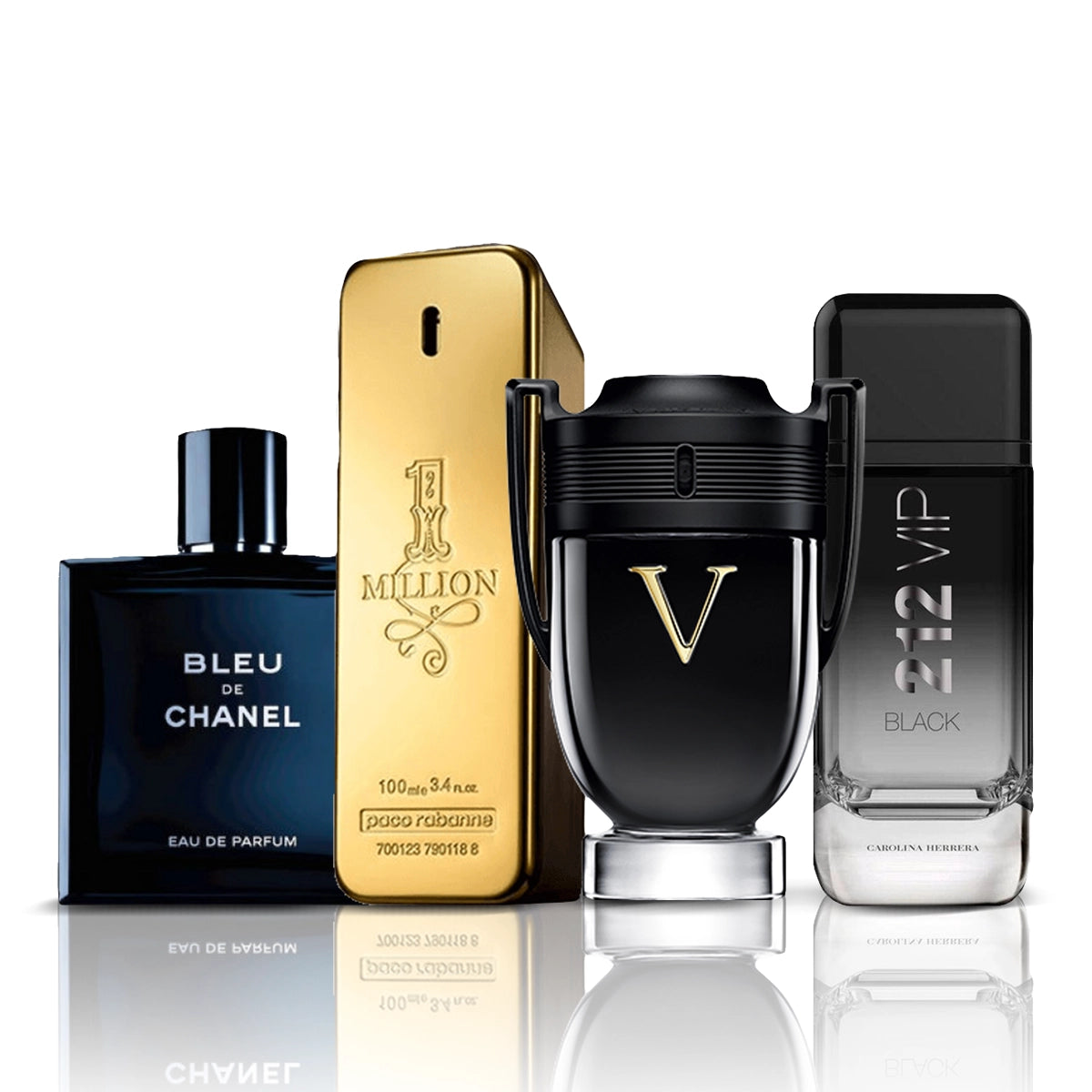 Set di 4 Profumi | Bleu de Chanel + One Million + Invictus Victory + 212 VIP Black 100 ml