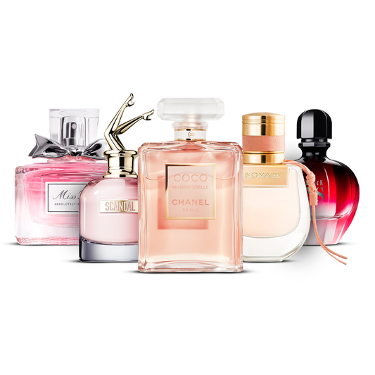 Set di 5 Profumi – Miss Dior Absolutely Blooming, Scandal, Coco Mademoiselle, Nomade e Black XS [100 ml ciascuno]