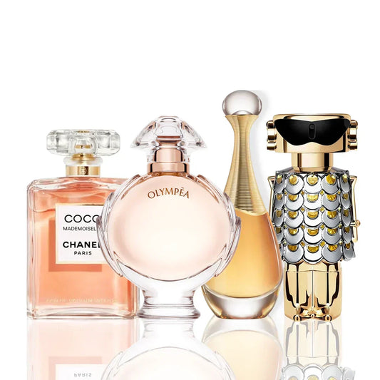 Set di 4 Profumi | Coco Chanel + J'Adore + Olympea + Paco Rabanne Fame 100 ml