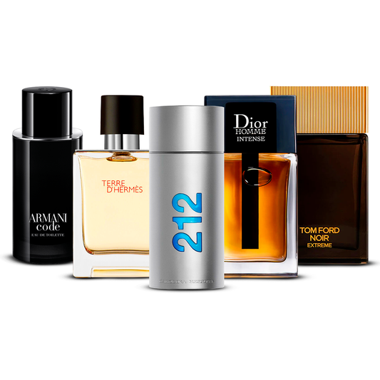 Set di 5 Profumi – Armani Code, Invictus, Dior Homme Intense, Bleu de Chanel e Terre d'Hermès [100 ml ciascuno]
