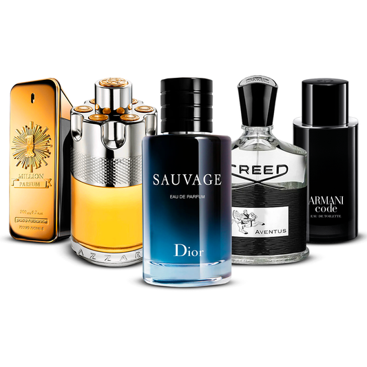 Set di 5 Profumi – 1 Million, Azzaro Wanted, Sauvage, Creed Aventus e Armani Code [100 ml ciascuno]