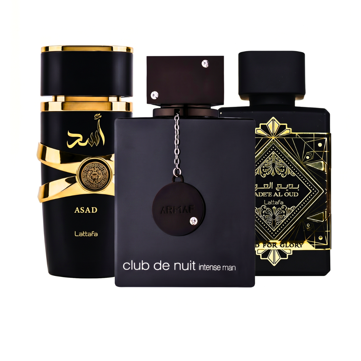Set di 3 Profumi | Club de Nuit Intense Man + Lattafa Asad + Oud for Glory 100 ml
