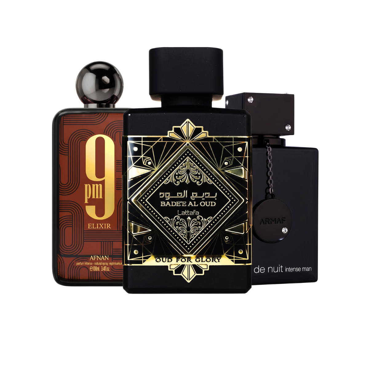 Set di 3 Profumi | Club de Nuit Intense Man + Oud for Glory + Afnan 9PM Elixir 100 ml