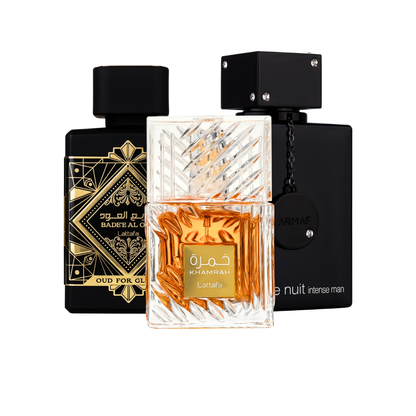 Set di 3 Profumi | Club de Nuit Intense Man + Oud for Glory + Khamrah 100 ml