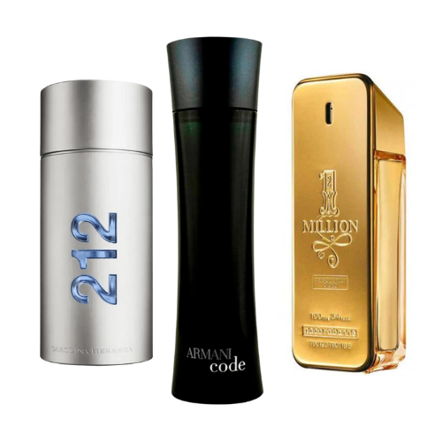 Set di 3 Profumi | 212 Men NYC, Paco Rabanne One Million, Armani Code Homme 100 ml