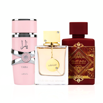 Set di 3 Profumi | Yara Lattafa + Club de Nuit Woman + Lattafa Sublime 100 ml