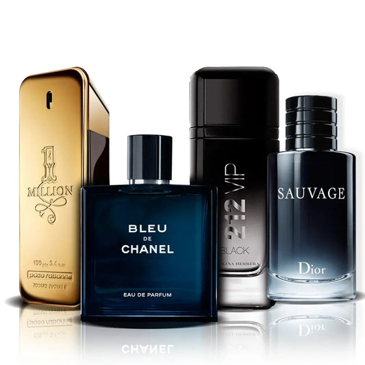 Set di 4 Profumi | One Million, Bleu de Chanel, 212 Vip Black e Sauvage (100 ml)